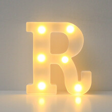 Lettres lumineuses LED blanches en plastique, alphabet A-M13 pièces