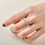 Silver birthstone ring for women with emerald green CZ, 3