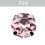 Rosa glaskristall strass-påsydda pärlor 10 st 18 mm 1