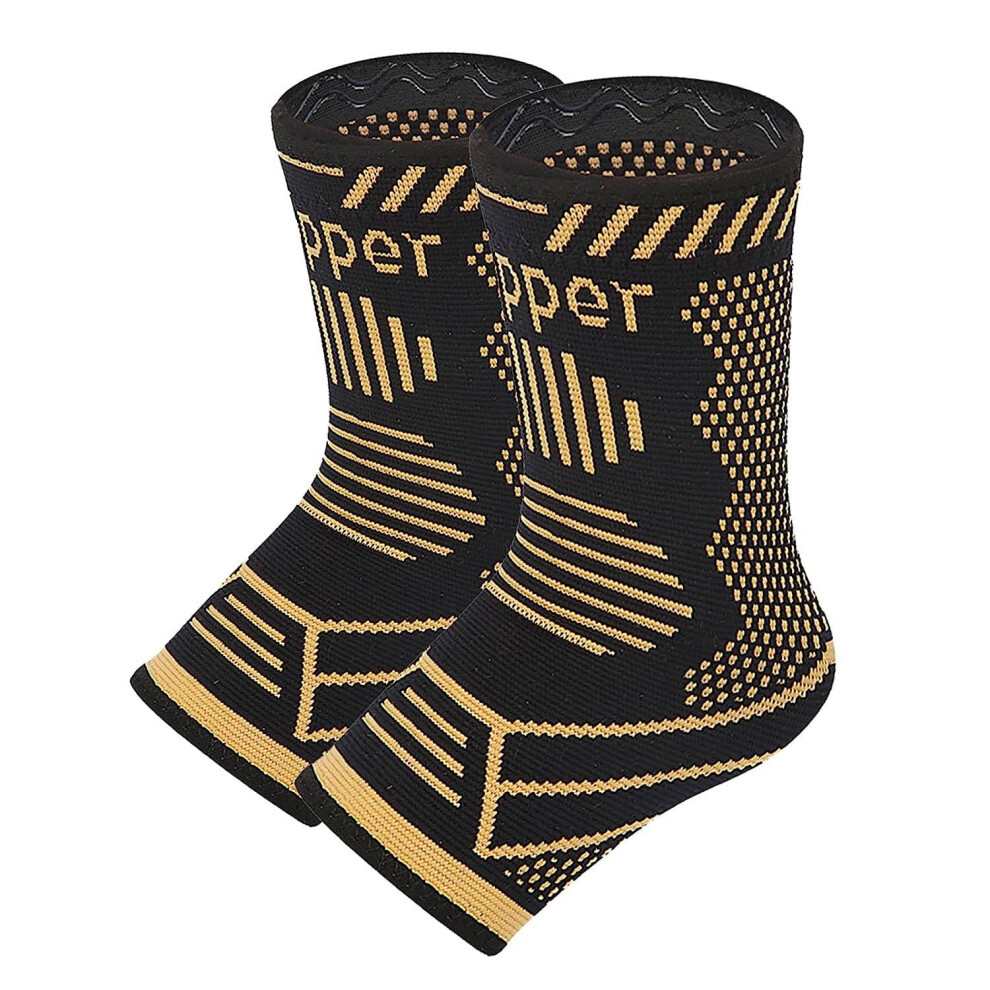 Copper Ankle Brace Compression Sleeve for Plantar Fasciitis