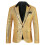 Herenblazer met 3D-paillettenprint, formele jas 2