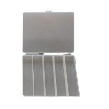 Clear Plastic Tackle and Jewelry Organizer Box 5-Grid 4-Pack