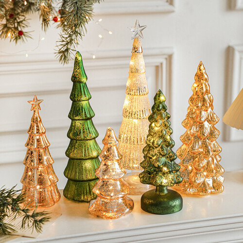 Glass LED Christmas Tree Lamp Warm White Battery Operated 1