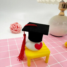 Gearrthóg Gruaige Céime Mini le Tassel Dearg 10 phíosa