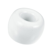 Ceramic Toothbrush Holder Round White 1.65 x 1.18 Inch