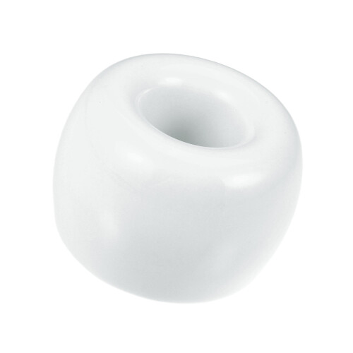 Ceramic Toothbrush Holder Round White 1.65 x 1.18 Inch