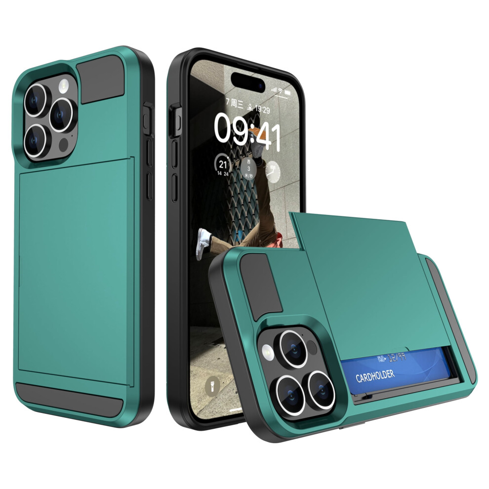 Iphone 14 Case With Id Card Holder Dual-Layer Shockproof 9401284142546