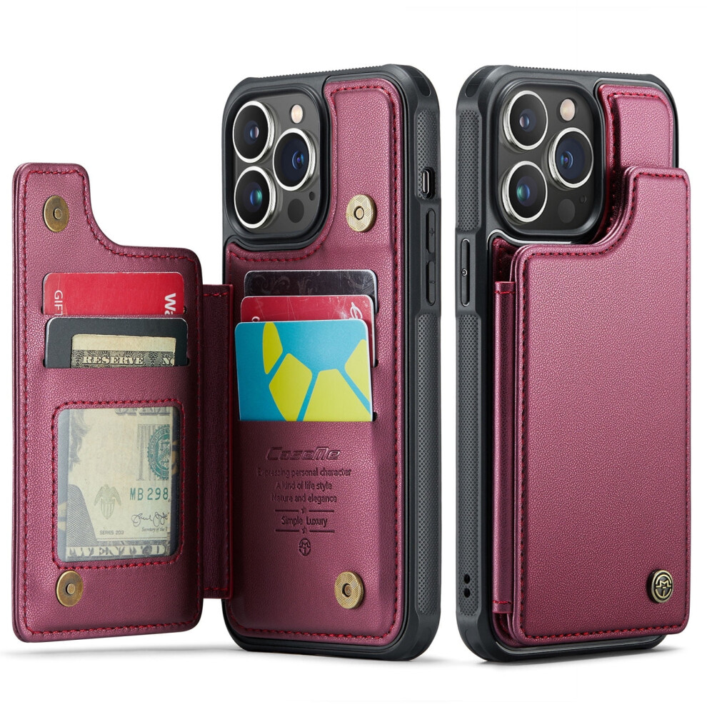 Iphone 14 Leather Wallet Case With Card Holder Rfid 9401284138099