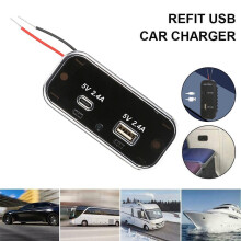 USB Car Charger Dual Port 12V 4.8A Power Adapter