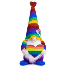 Easter Gnome Plush Ornament with Heart Design