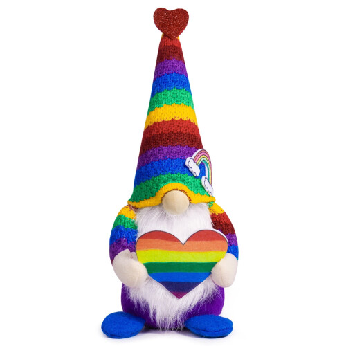 Easter Gnome Plush Ornament with Heart Design