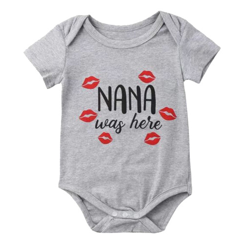 Baby Boys Short Sleeve Bodysuits Gray Size 90