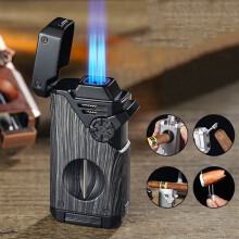 Windproof Torch Lighter Adjustable Refillable Butane 1 Pack