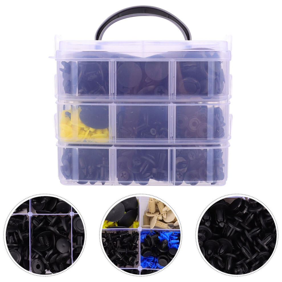 Auto Bumper Clips Plastic Rivet Fastener 650Pcs Black 9377112657790