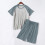Sommerpyjama-Set für Herren, leichtes Kurzarmhemd und 3