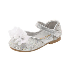 Girls Mary Jane Dress Shoes Silver Size 6.5-7 Years