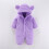 Macacão de lã com capuz e orelhas de urso para bebês de 3 meses 2