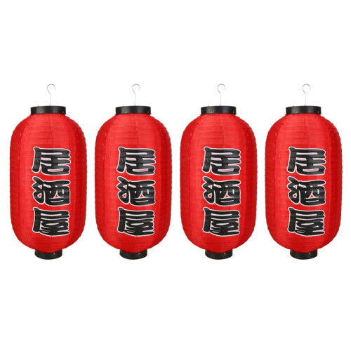 Japanese-style chochin lantern 10 inch 4 pcs