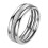 Stackable Wedding Band Set Gold Silver Plated Titanium 3 pcs 1