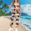 Girls Sleeveless Jumpsuit with Palm Print Adjustable Straps 2