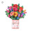 Cárta Popup Bouquet Bláthanna 3T do Lá Breithe Lá na Máthar 1