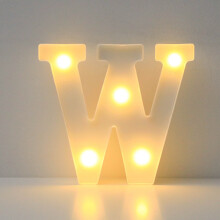 Lettres lumineuses LED blanches en plastique, alphabet A-M13 pièces