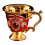White Metal Alloy Wine Glass Classic Pattern Gemstone Decor 1