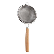 Stainless Steel Strainer with Wood Handle 4 Inch