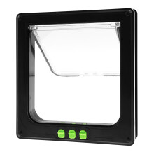 Cat Flap Door Weatherproof Interior 4-Way Lock Pet Door
