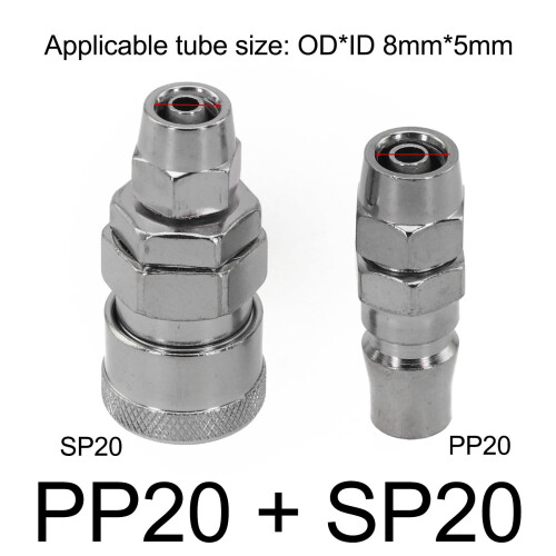 Quick Release Air Hose Fittings Coupler Connector Set 2 Pcs
