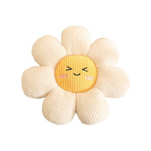 Soft Yellow Flower Throw Pillow 17.71 inch Aesthetic Plush