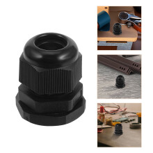 Schwarze runde Nylon-Kabelverschraubungen IP68, 10er-Pack