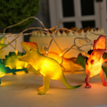 Světelné řetězy s dinosaury, kreslené lucerny, 59 palců