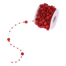 Red Artificial Pearl String Beads Chain 10M