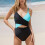 Black Adjustable Tie Monokini XL with 4-Way Stretch Full 1