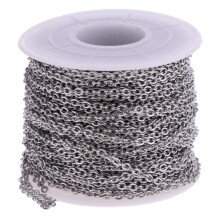 Stainless Steel Cable Chain for DIY Jewelry and Crafts 12m