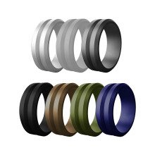 Silicone Wedding Ring for Men 8mm Width Breathable Air