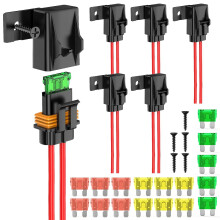ATC/ATO-sulakepidike 12 AWG, 6 kpl, raskaaseen käyttöön, kannella