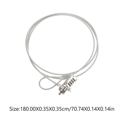 Laptop Security Cable Lock 1.8 m Anti-Theft Device