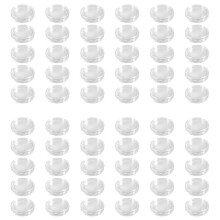 60 Pcs Petit Rond Transparent en Plastique Boite de Coin 38mm