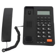 Fixed Phone with Caller ID and LCD Screen Black
