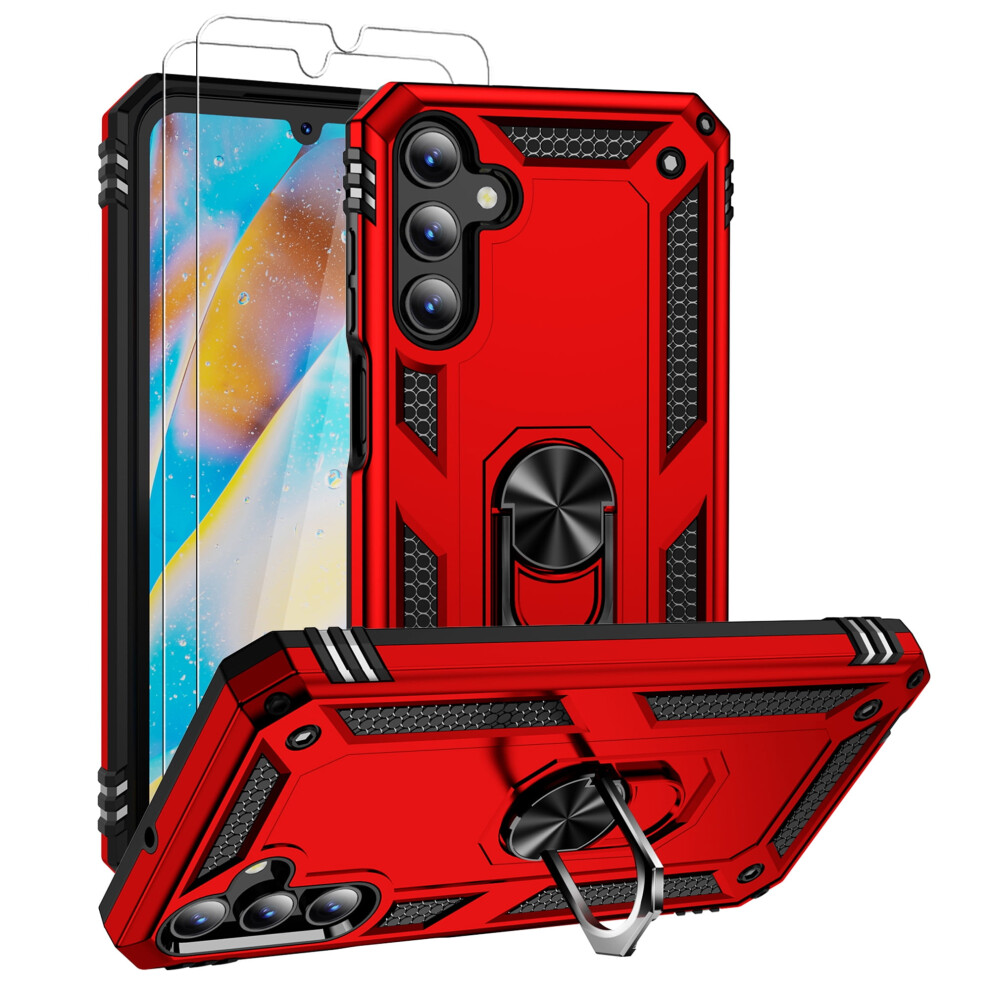 Samsung Galaxy A15 5G Case With Screen Protector Red 9027700679559