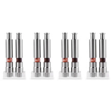 Salt and Pepper Grinder Set of 8, Pepper Mill Stainless Steel Salt Shaker Push-Button Manual Glass Salt and Pepper Set