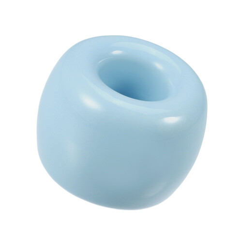 Ceramic Toothbrush Holder Round Blue 1.65 x 1.18 Inch