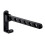 Wall-Mounted Clothes Drying Rack Black 6-Hole 1