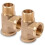Brass T-Tube Connector DN15 2 pcs 1