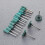 Cylindrical Abrasive Rubber Wheel Set Green 18 Pcs 1