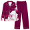 Women's Graphic Print Pajama Set Long Sleeve Button-Up Top 1