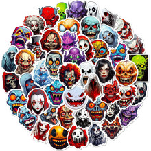 Scary Face Graffiti Stickers Horror Skull 50-Pack