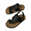 Retro sequined flip flops for girls, soft sole, black, size 1